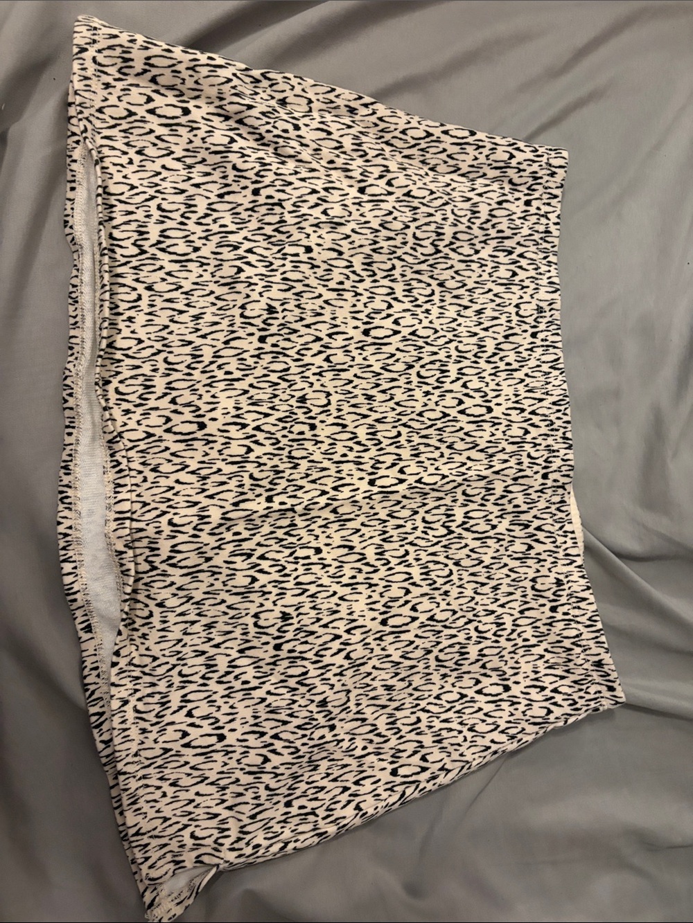Miley Bobby Brown Leopard Print Mini Skirt in Cream & Black